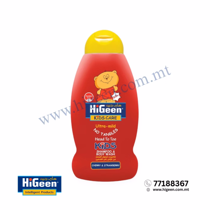 HI GEEN KIDS SHAMPOO AND BODY WASH 500ML (CHERRY AND STRAWBERRY) 007514 - Image 1